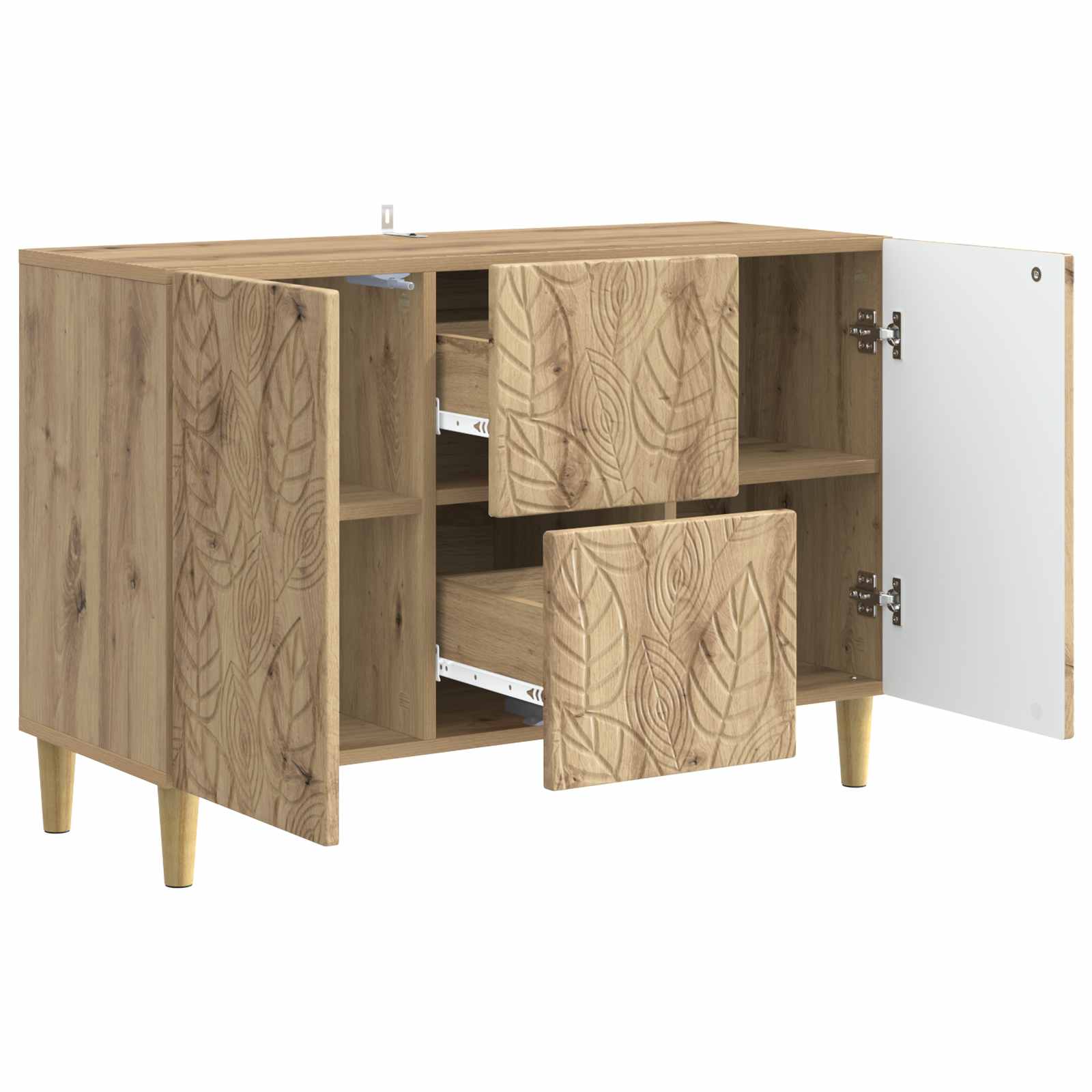 vidaXL Bufet Dąb artisan 89 x 34,5 x 60 cm Drewno inżynieryjne