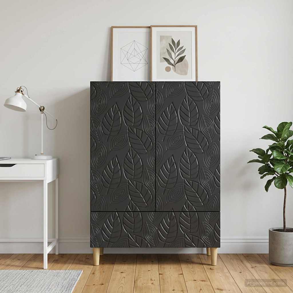 vidaXL Bufet Czarny 66 x 34,5 x 95 cm Drewno inżynieryjne