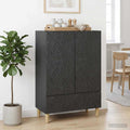 vidaXL Bufet Czarny 66 x 34,5 x 95 cm Drewno inżynieryjne