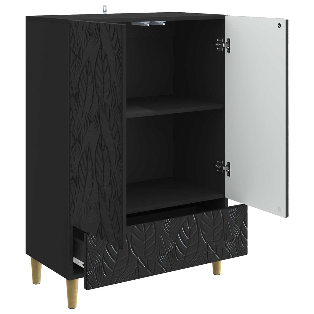 vidaXL Bufet Czarny 66 x 34,5 x 95 cm Drewno inżynieryjne