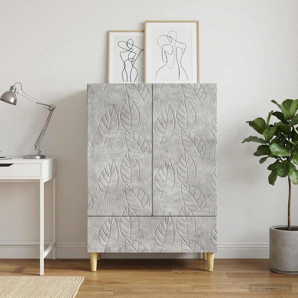 vidaXL Bufet Betonowy szary 66 x 34,5 x 95 cm Drewno inżynieryjne