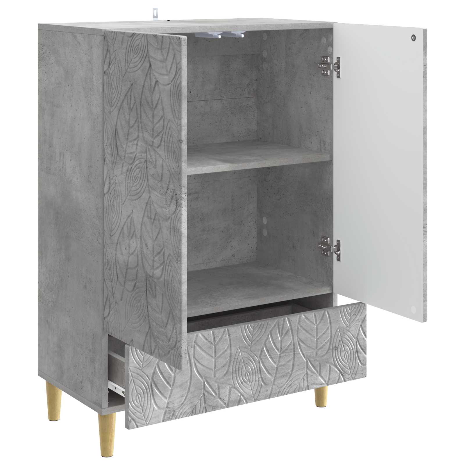 vidaXL Bufet Betonowy szary 66 x 34,5 x 95 cm Drewno inżynieryjne