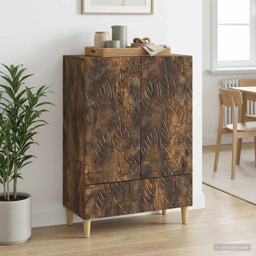 vidaXL Bufet Dąb wędzony 66 x 34,5 x 95 cm Drewno inżynieryjne