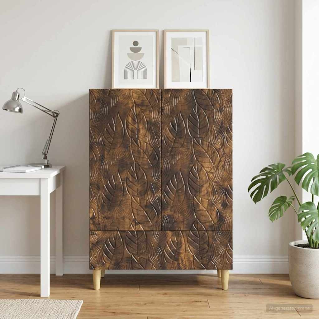 vidaXL Bufet Dąb wędzony 66 x 34,5 x 95 cm Drewno inżynieryjne