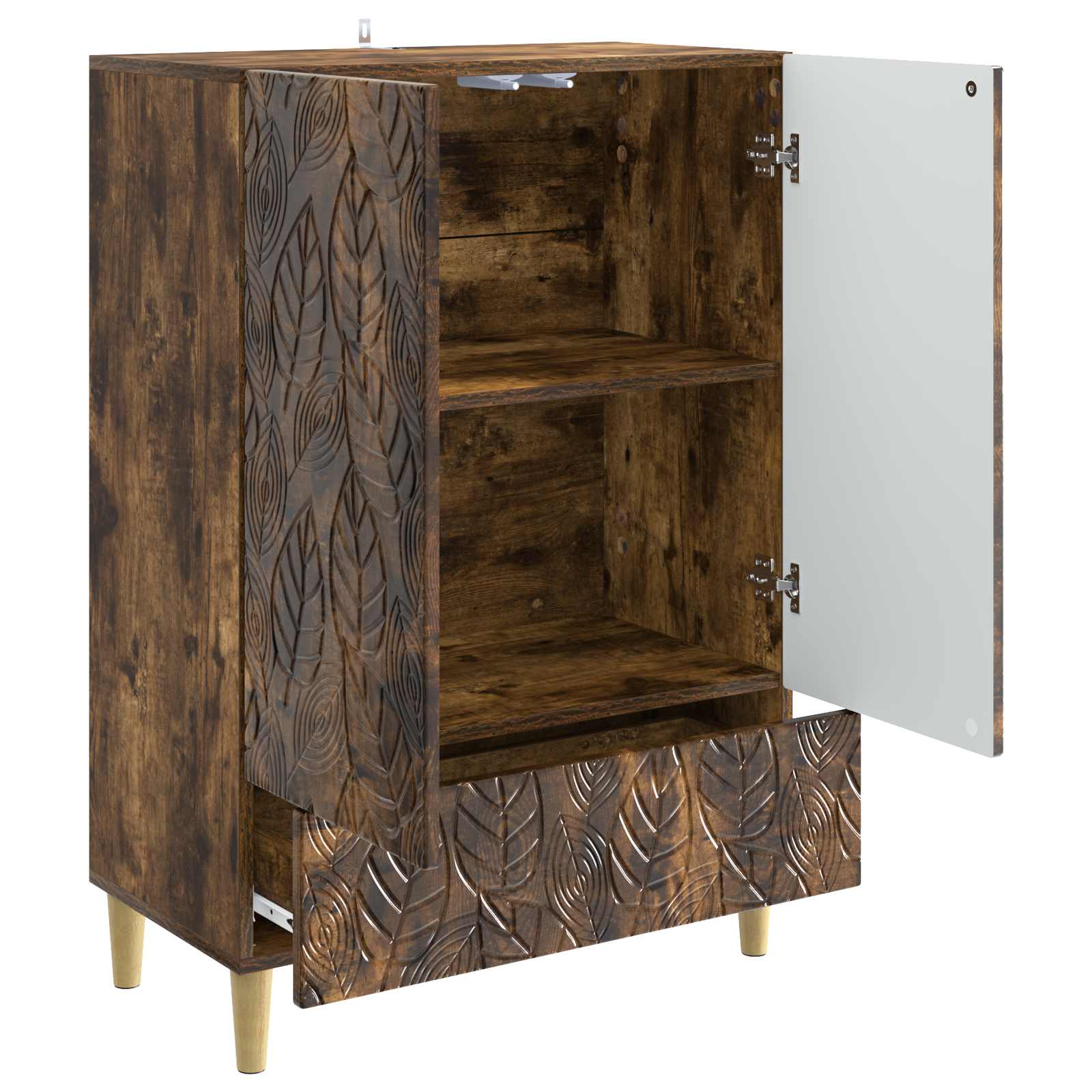 vidaXL Bufet Dąb wędzony 66 x 34,5 x 95 cm Drewno inżynieryjne