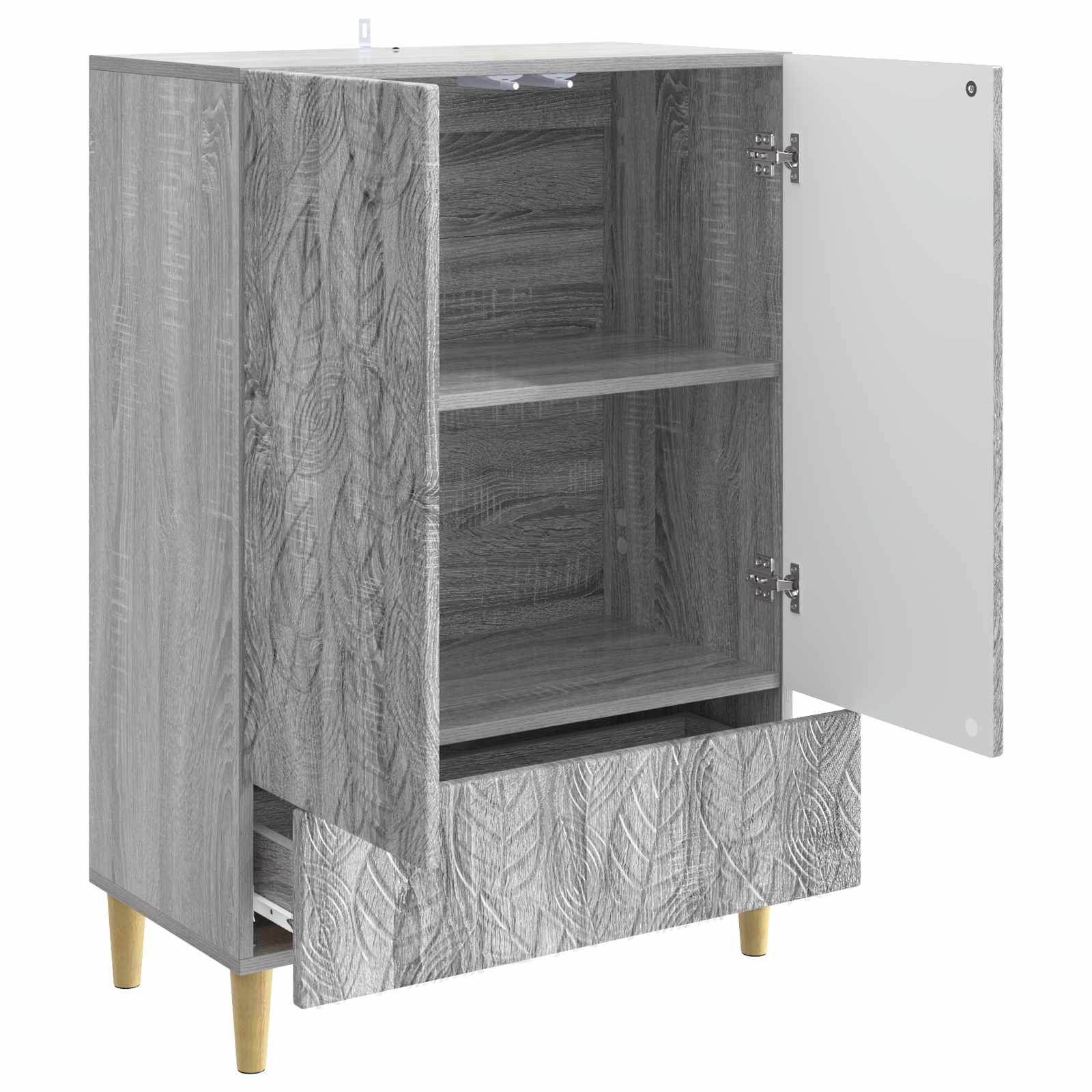 vidaXL Bufet Szary Sonoma 66 x 34,5 x 95 cm Drewno inżynieryjne