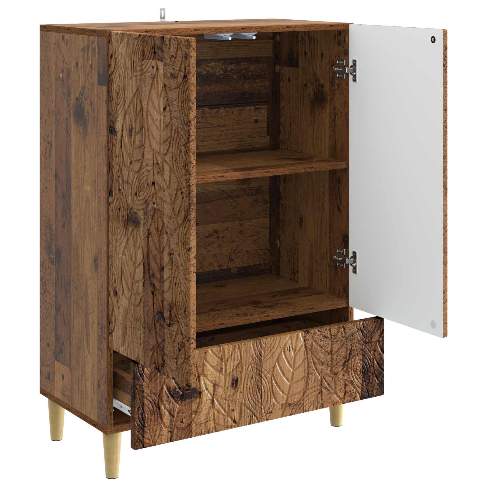 vidaXL Bufet Stare drewno 66 x 34,5 x 95 cm Drewno inżynieryjne