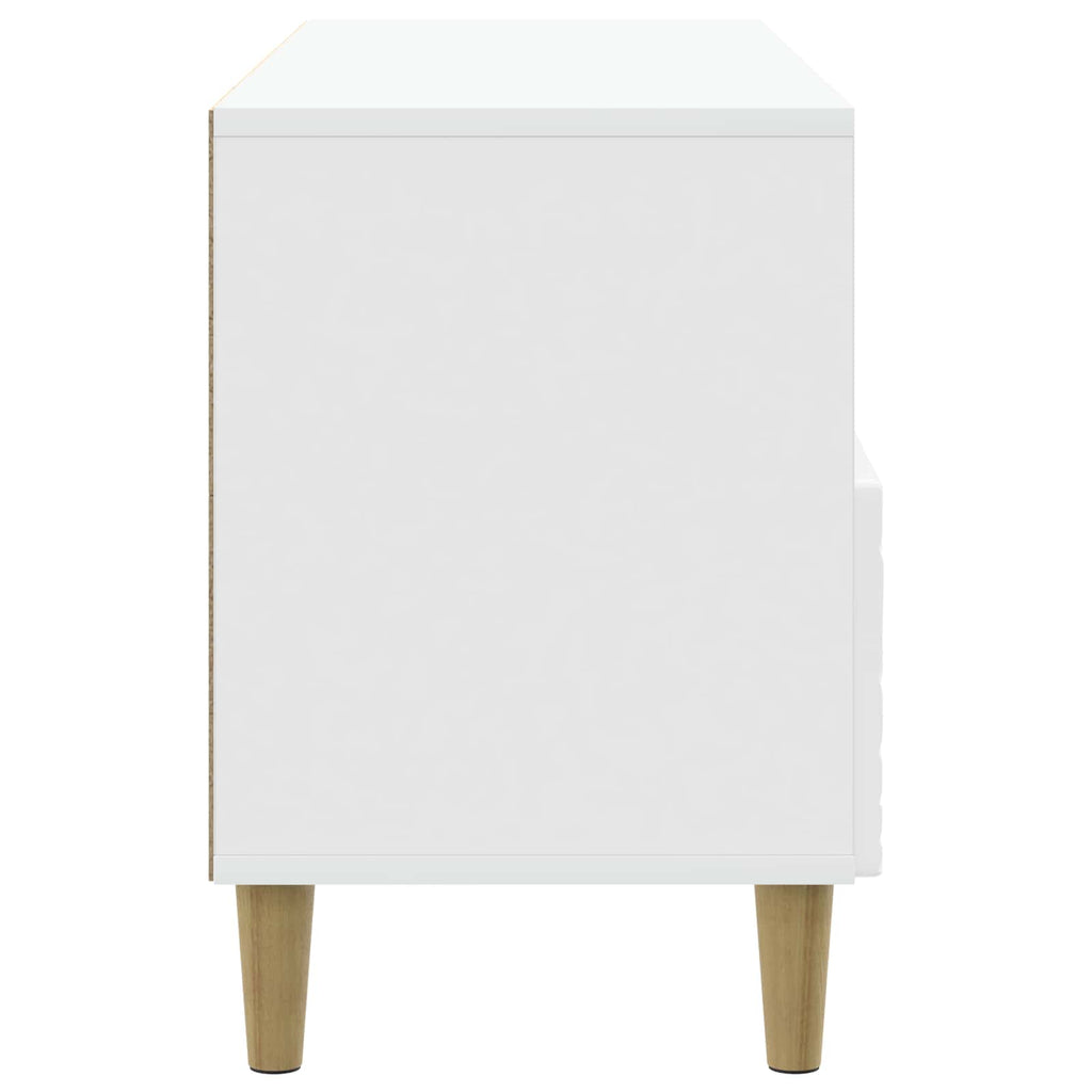 vidaXL Szafka pod telewizor 102 x 34,5 x 50 cm Biały wysoki połysk