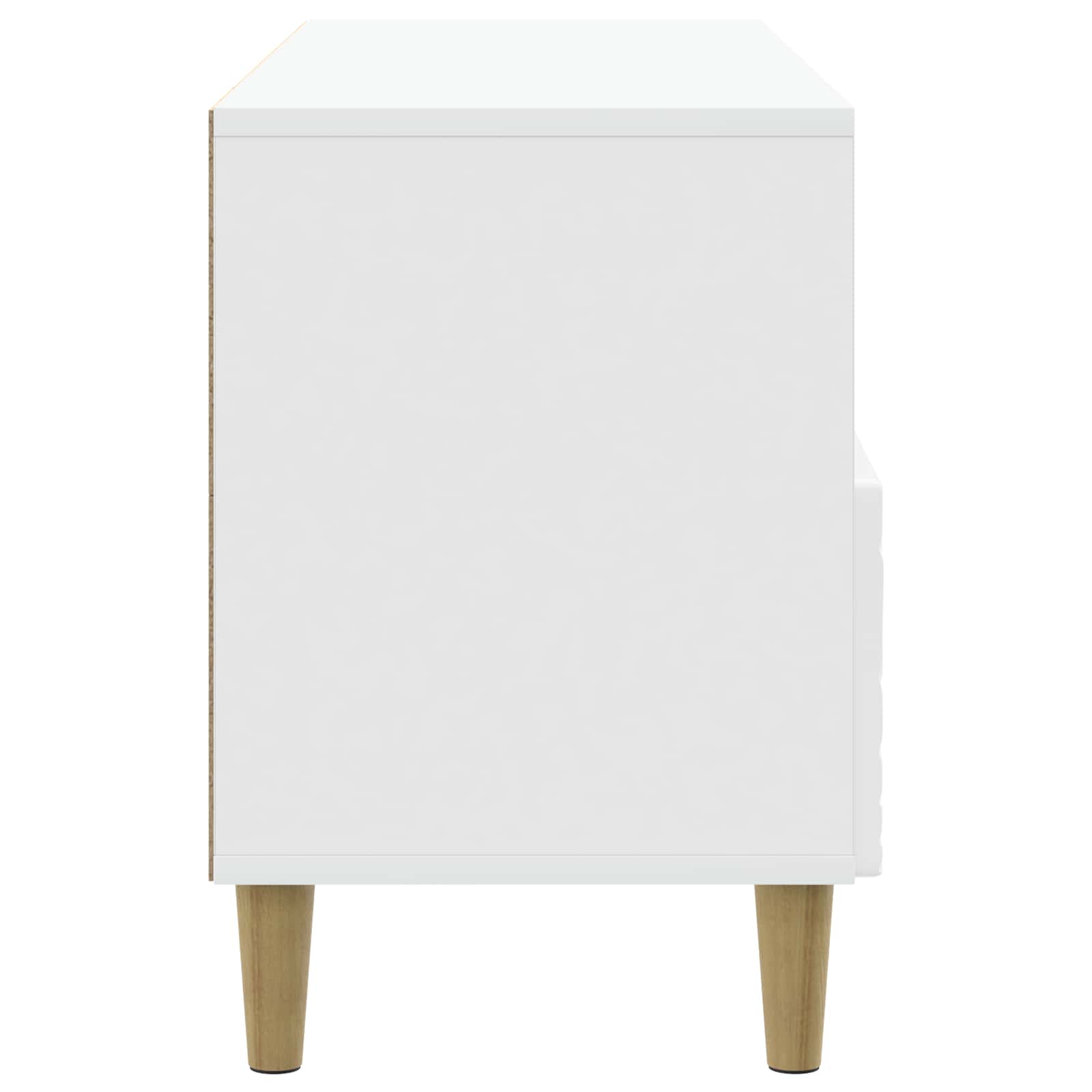 vidaXL Szafka pod telewizor 102 x 34,5 x 50 cm Biały wysoki połysk