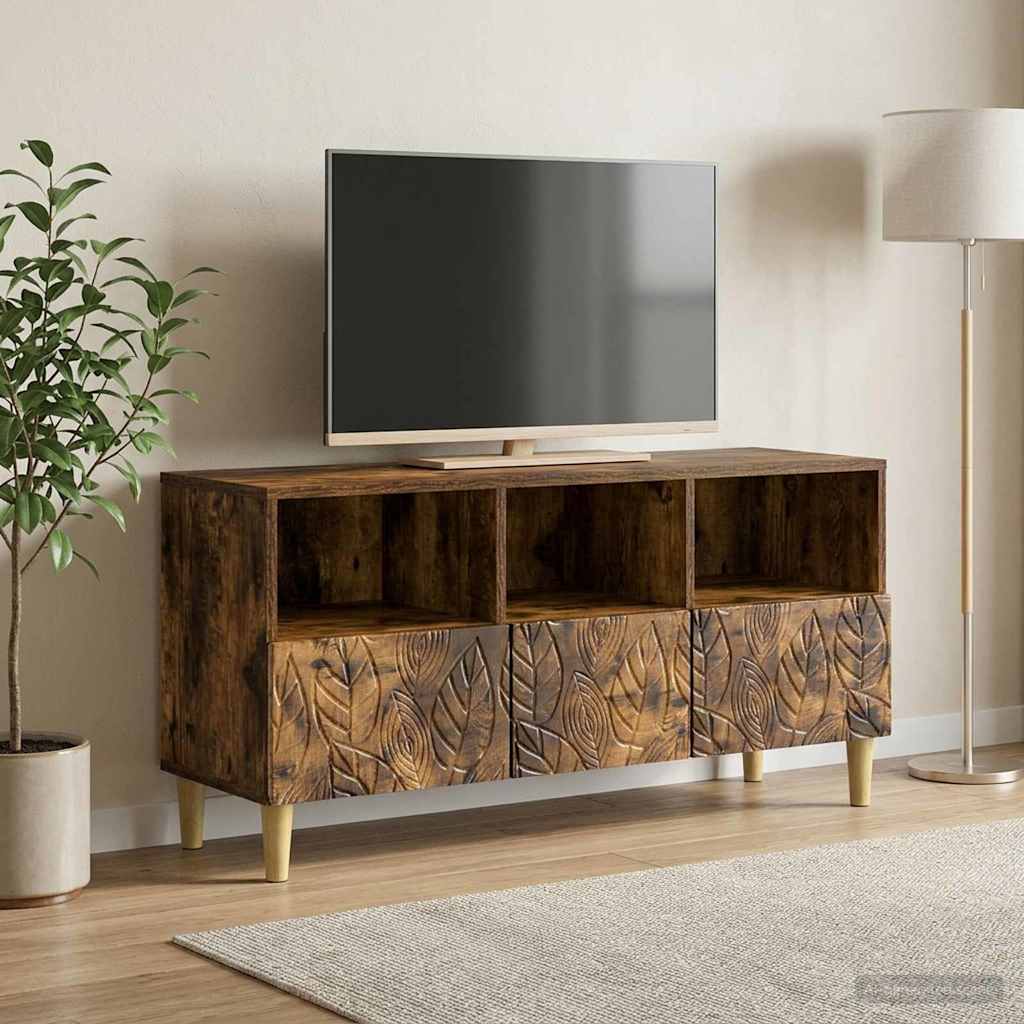 vidaXL Szafka pod telewizor 102 x 34,5 x 50 cm Dąb wędzony