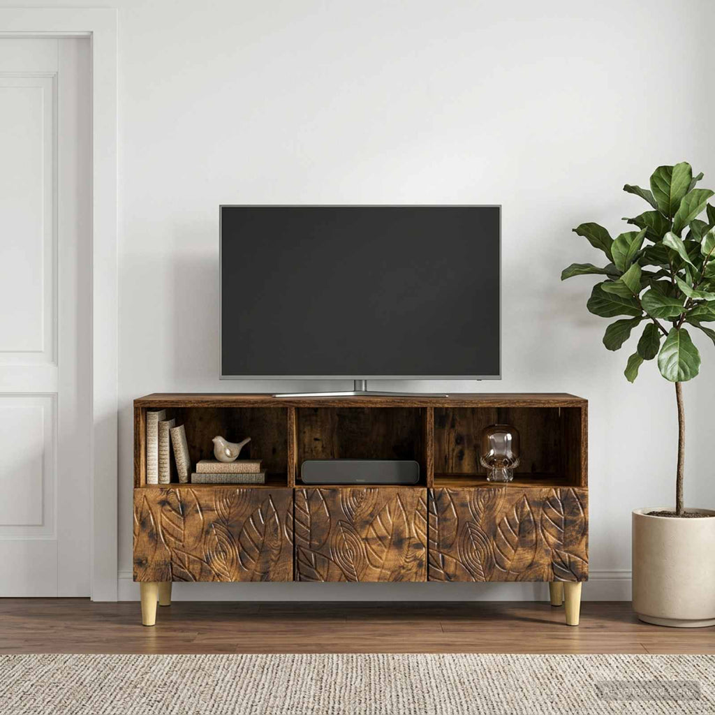 vidaXL Szafka pod telewizor 102 x 34,5 x 50 cm Dąb wędzony