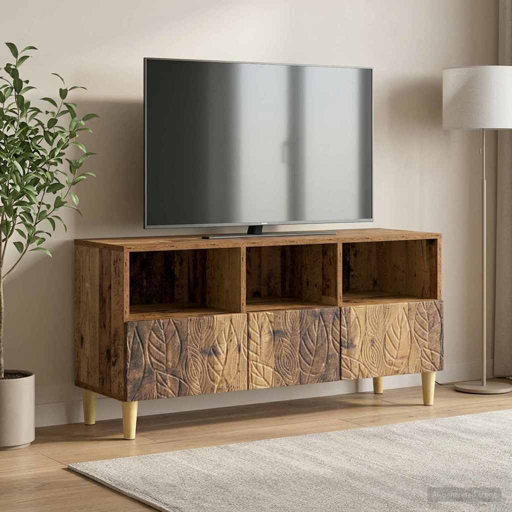 vidaXL Szafka pod telewizor 102 x 34,5 x 50 cm Stare drewno
