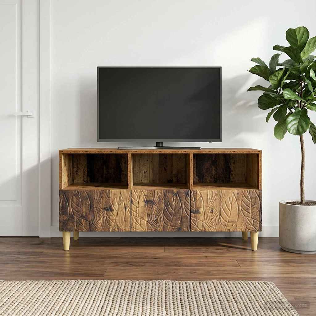 vidaXL Szafka pod telewizor 102 x 34,5 x 50 cm Stare drewno