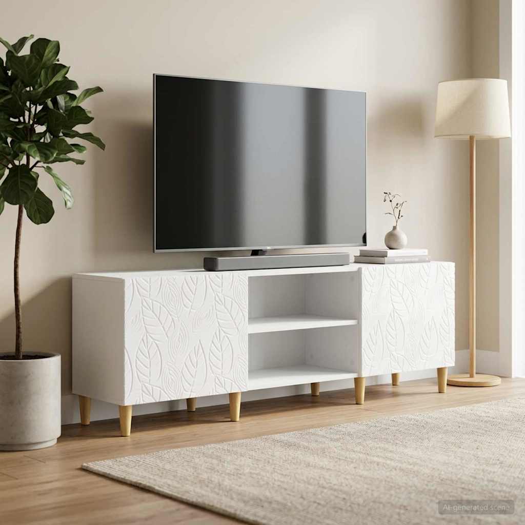 vidaXL Szafka pod telewizor 150 x 31 x 50 cm Biały wysoki połysk