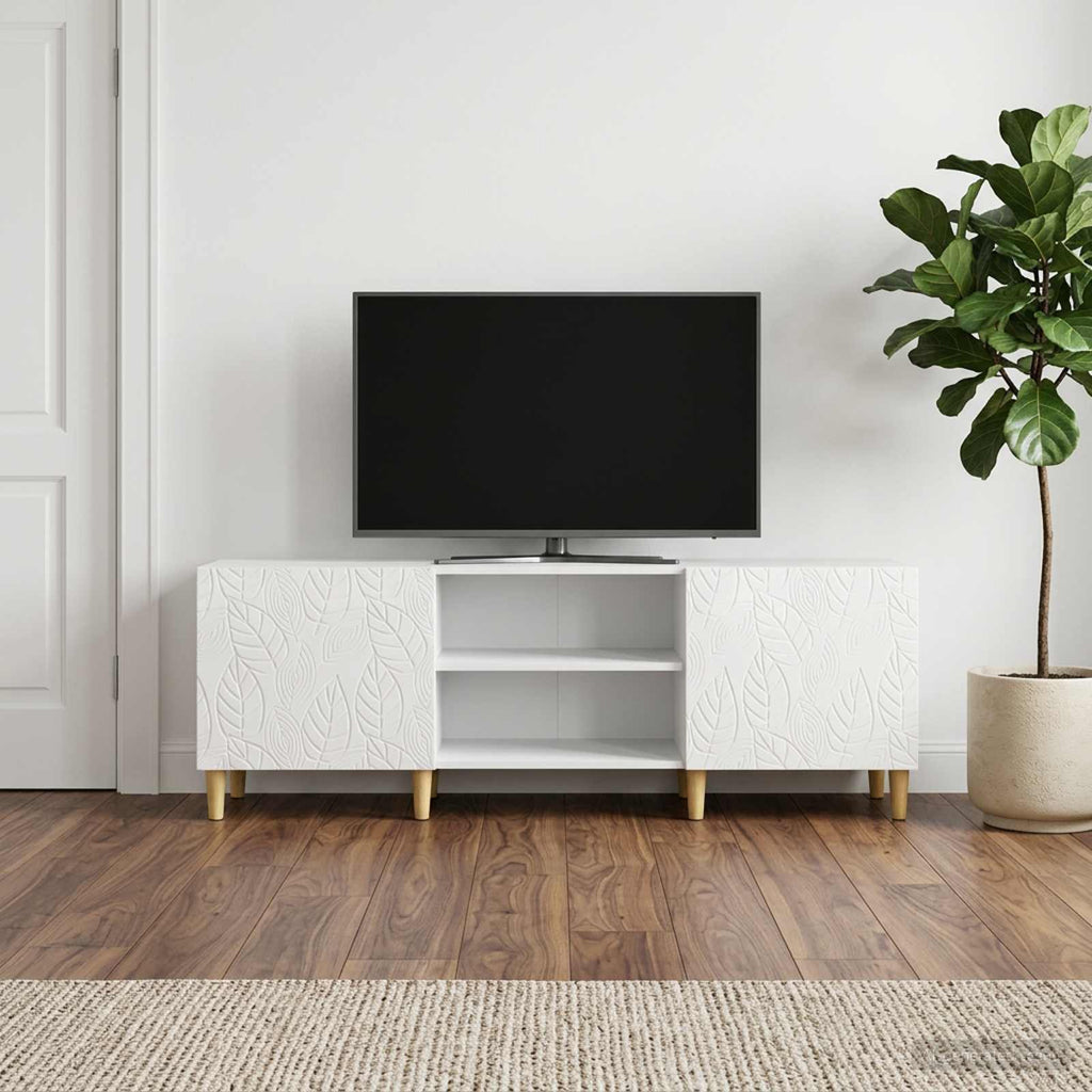 vidaXL Szafka pod telewizor 150 x 31 x 50 cm Biały wysoki połysk