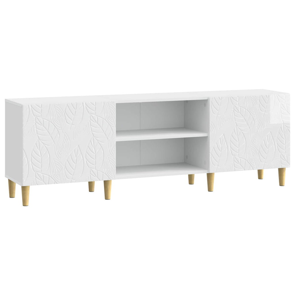 vidaXL Szafka pod telewizor 150 x 31 x 50 cm Biały wysoki połysk