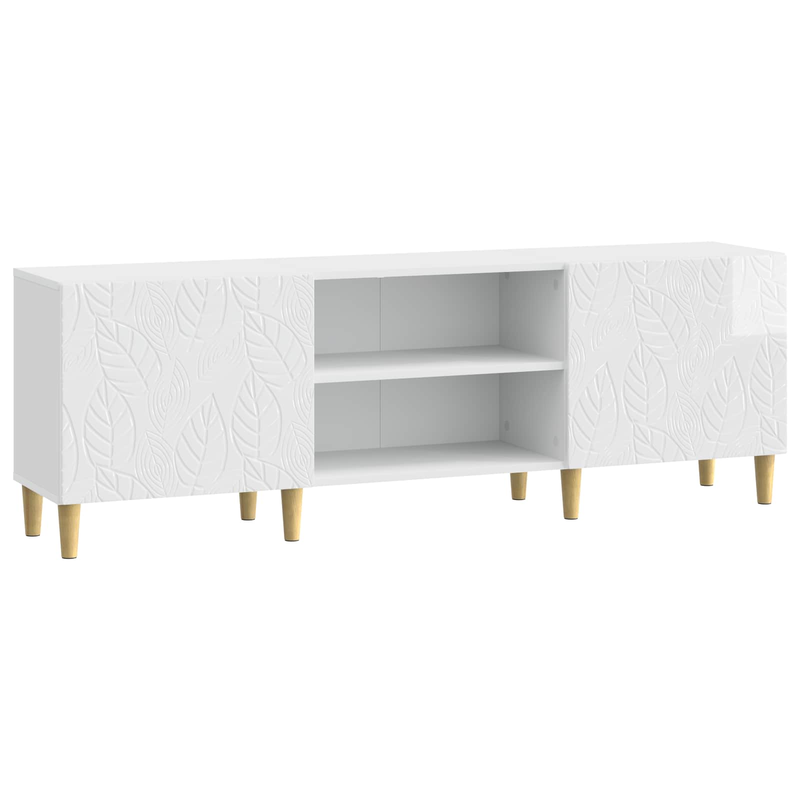 vidaXL Szafka pod telewizor 150 x 31 x 50 cm Biały wysoki połysk