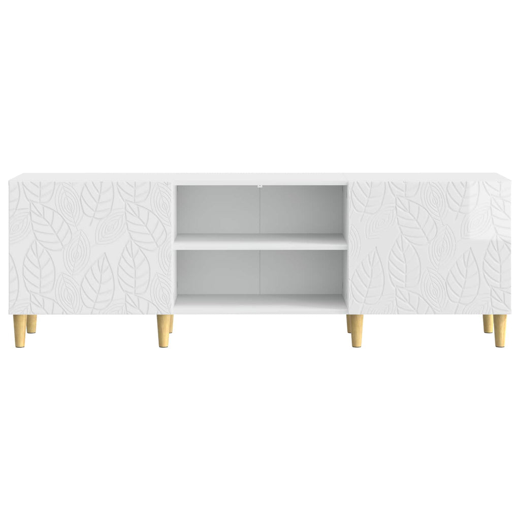 vidaXL Szafka pod telewizor 150 x 31 x 50 cm Biały wysoki połysk