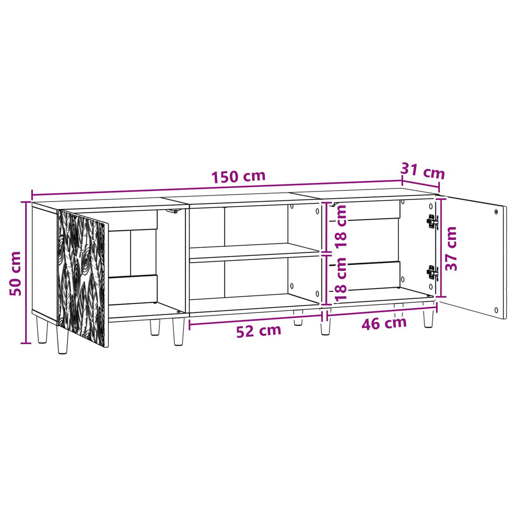 vidaXL Szafka pod telewizor 150 x 31 x 50 cm Stare drewno