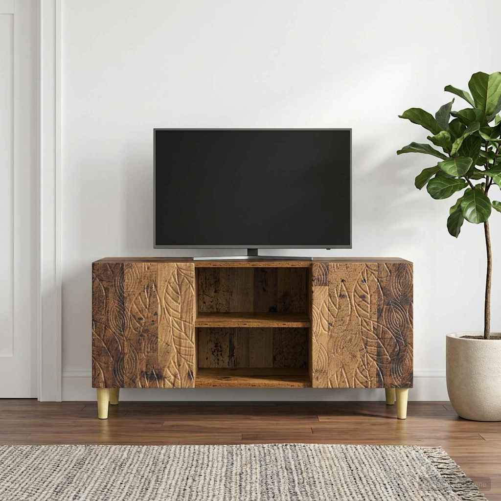 vidaXL Szafka pod telewizor 102 x 34,5 x 50 cm Stare drewno