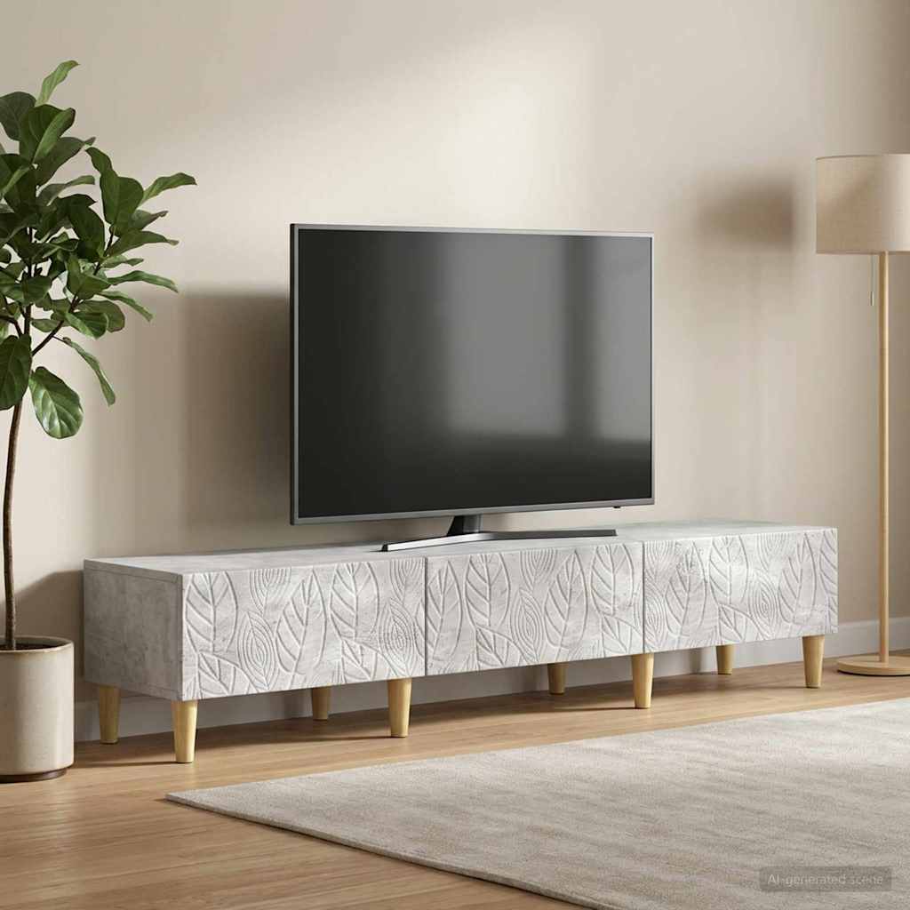 vidaXL Szafka pod telewizor 147 x 34,5 x 30 cm Betonowy szary