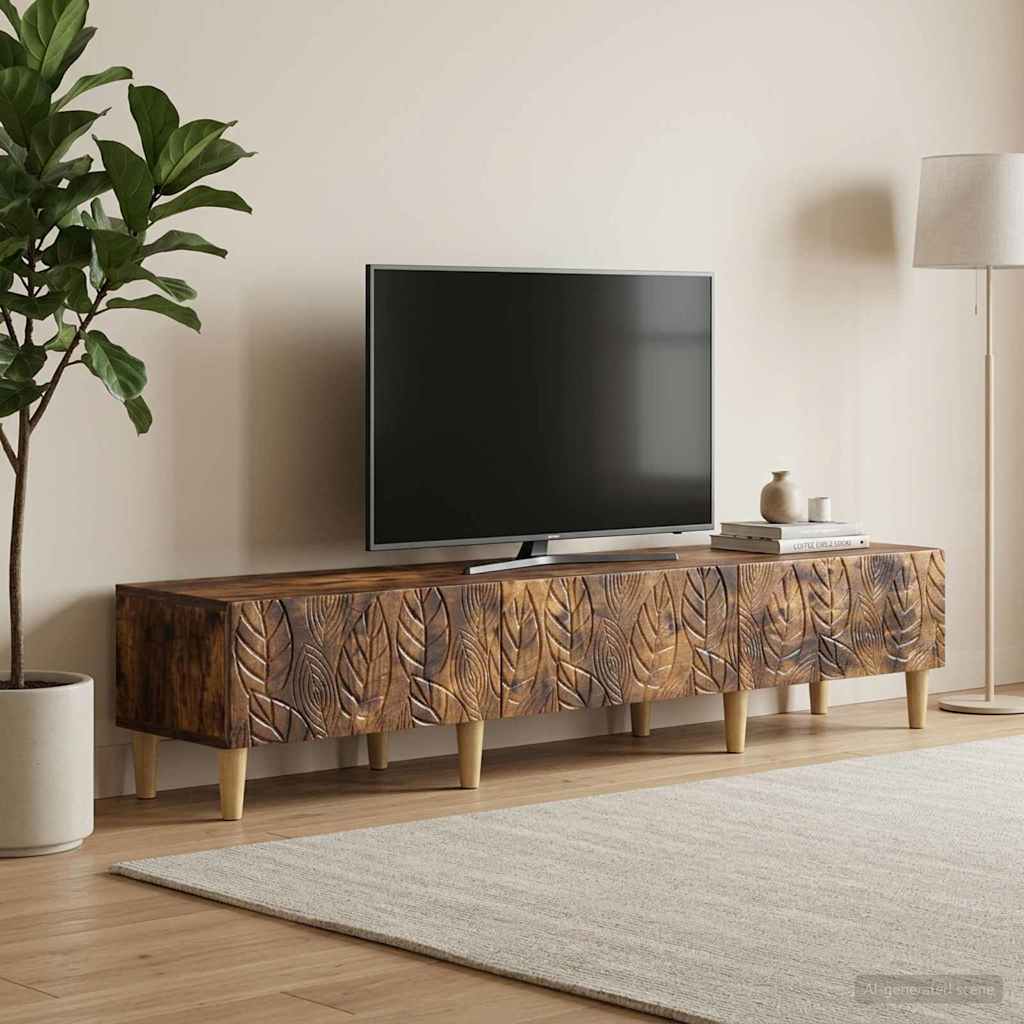 vidaXL Szafka pod telewizor 147 x 34,5 x 30 cm Dąb wędzony