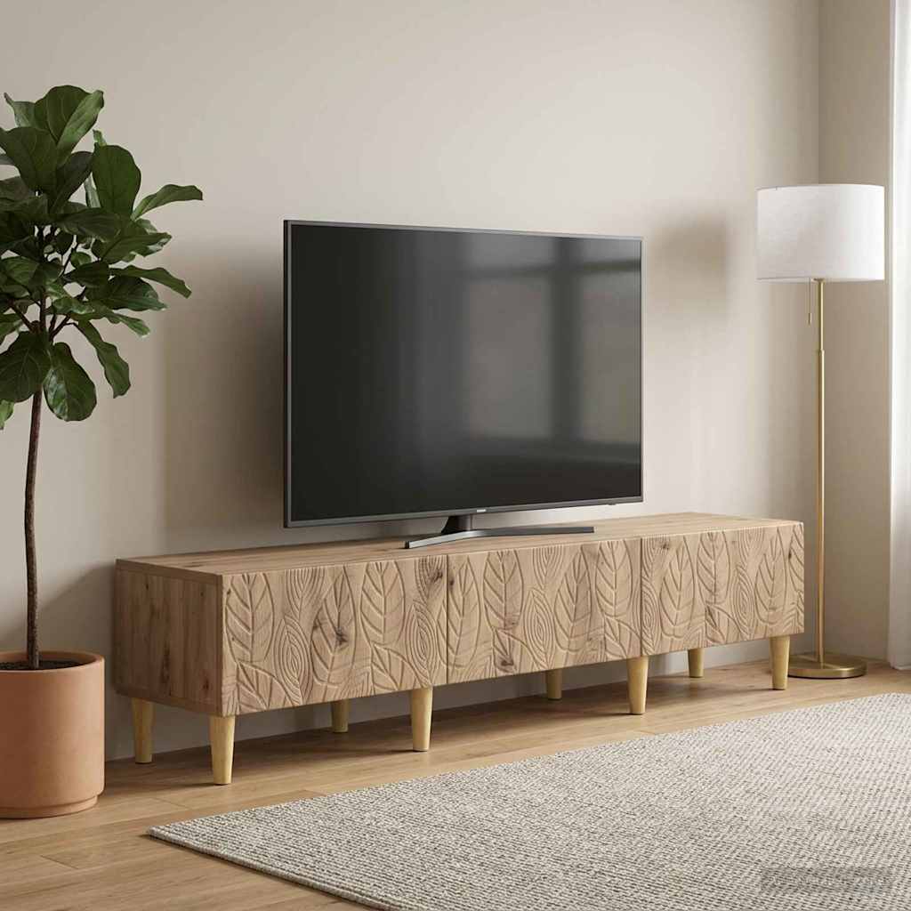 vidaXL Szafka pod telewizor 147 x 34,5 x 30 cm Dąb artisan
