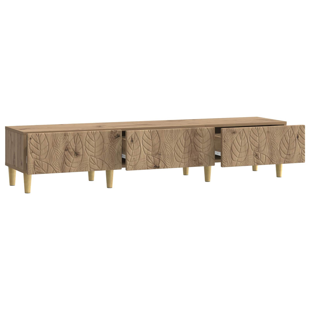 vidaXL Szafka pod telewizor 147 x 34,5 x 30 cm Dąb artisan