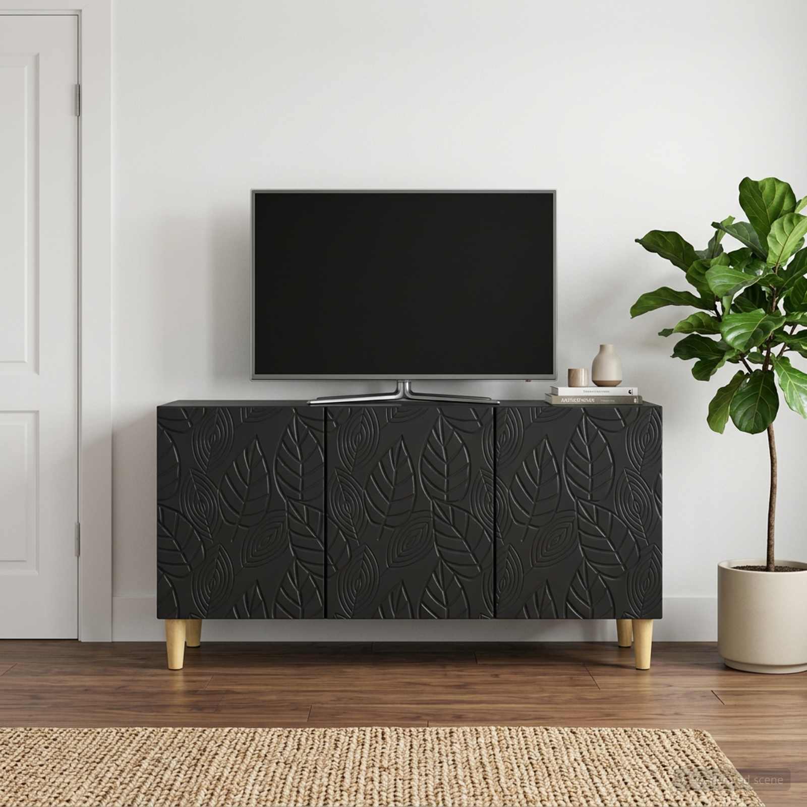 vidaXL Szafka pod telewizor 99 x 34,5 x 50 cm Czarny