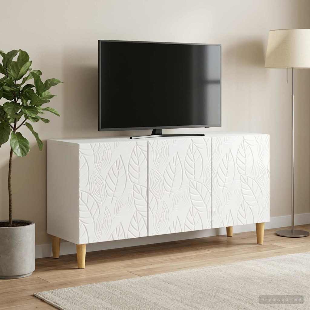 vidaXL Szafka pod telewizor 99 x 34,5 x 50 cm Biały wysoki połysk