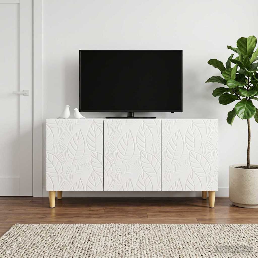 vidaXL Szafka pod telewizor 99 x 34,5 x 50 cm Biały wysoki połysk