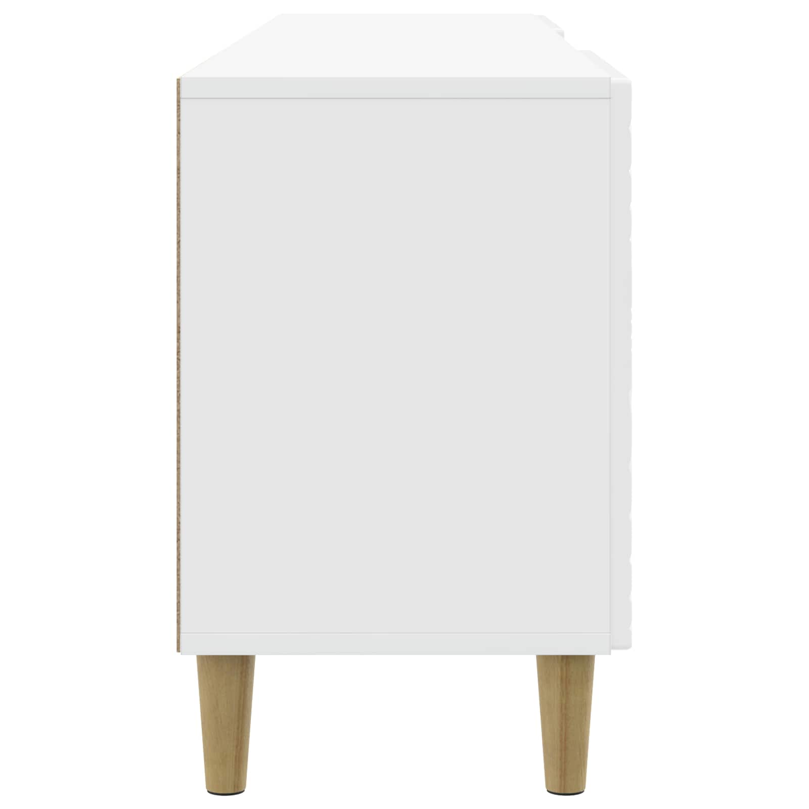 vidaXL Szafka pod telewizor 99 x 34,5 x 50 cm Biały wysoki połysk