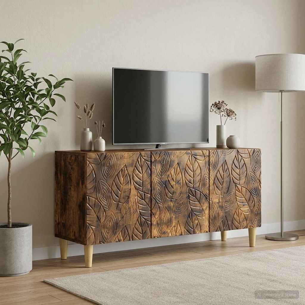 vidaXL Szafka pod telewizor 99 x 34,5 x 50 cm Dąb wędzony