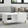 vidaXL Stolik kawowy Biały 90 x 50 x 40 cm Drewno inżynieryjne