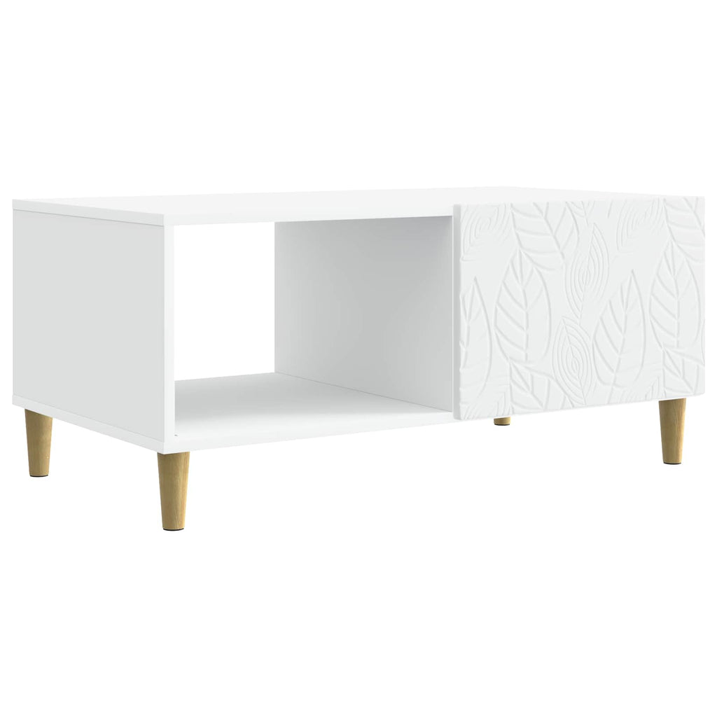 vidaXL Stolik kawowy Biały 90 x 50 x 40 cm Drewno inżynieryjne