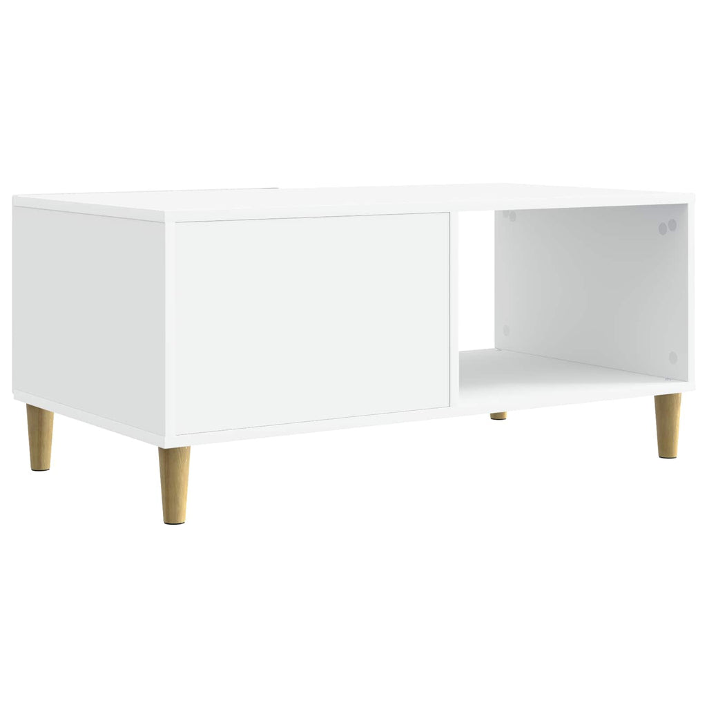 vidaXL Stolik kawowy Biały 90 x 50 x 40 cm Drewno inżynieryjne