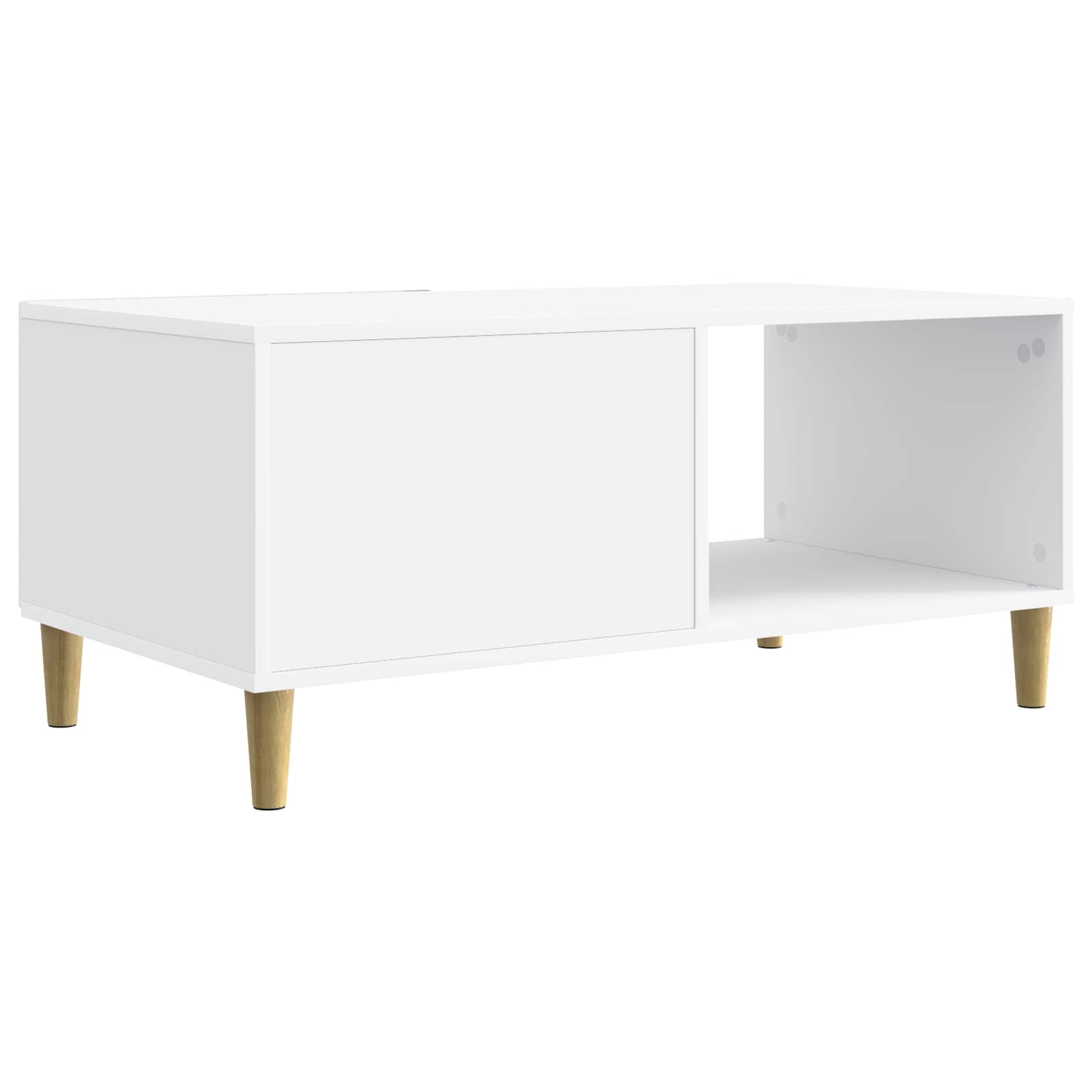 vidaXL Stolik kawowy Biały 90 x 50 x 40 cm Drewno inżynieryjne