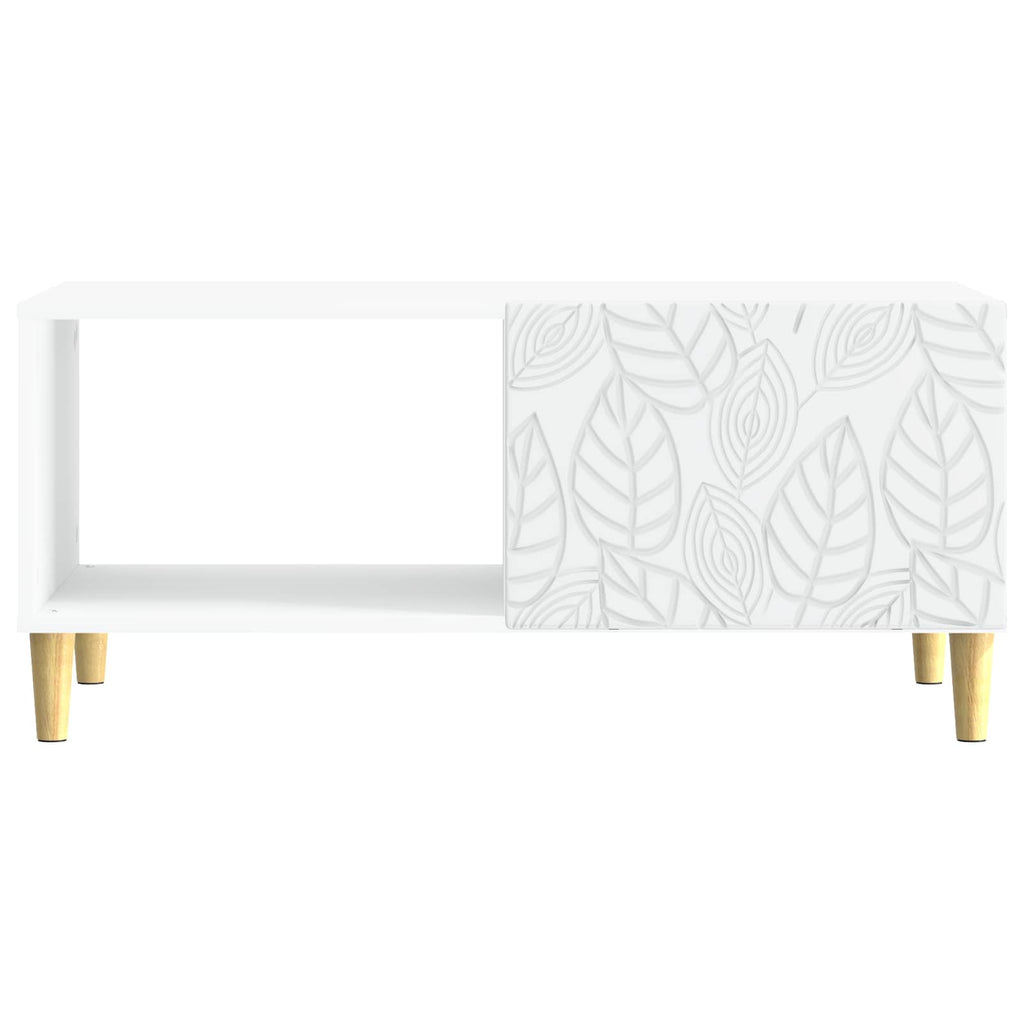 vidaXL Stolik kawowy Biały 90 x 50 x 40 cm Drewno inżynieryjne
