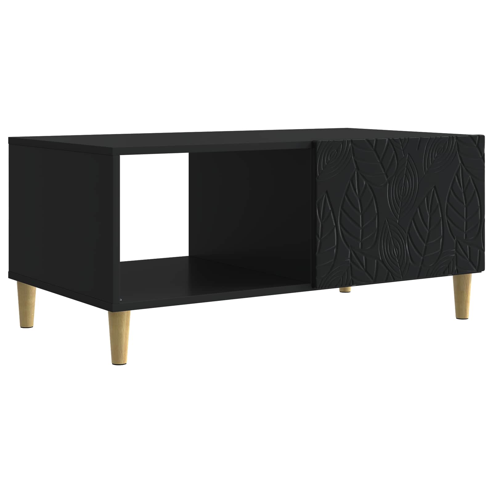 vidaXL Stolik kawowy Czarny 90 x 50 x 40 cm Drewno inżynieryjne
