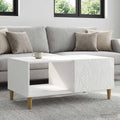 vidaXL Stolik kawowy Biały wysoki połysk 90 x 50 x 40 cm
