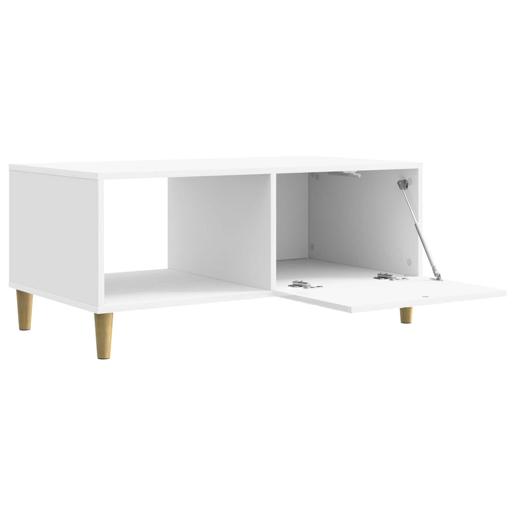 vidaXL Stolik kawowy Biały wysoki połysk 90 x 50 x 40 cm