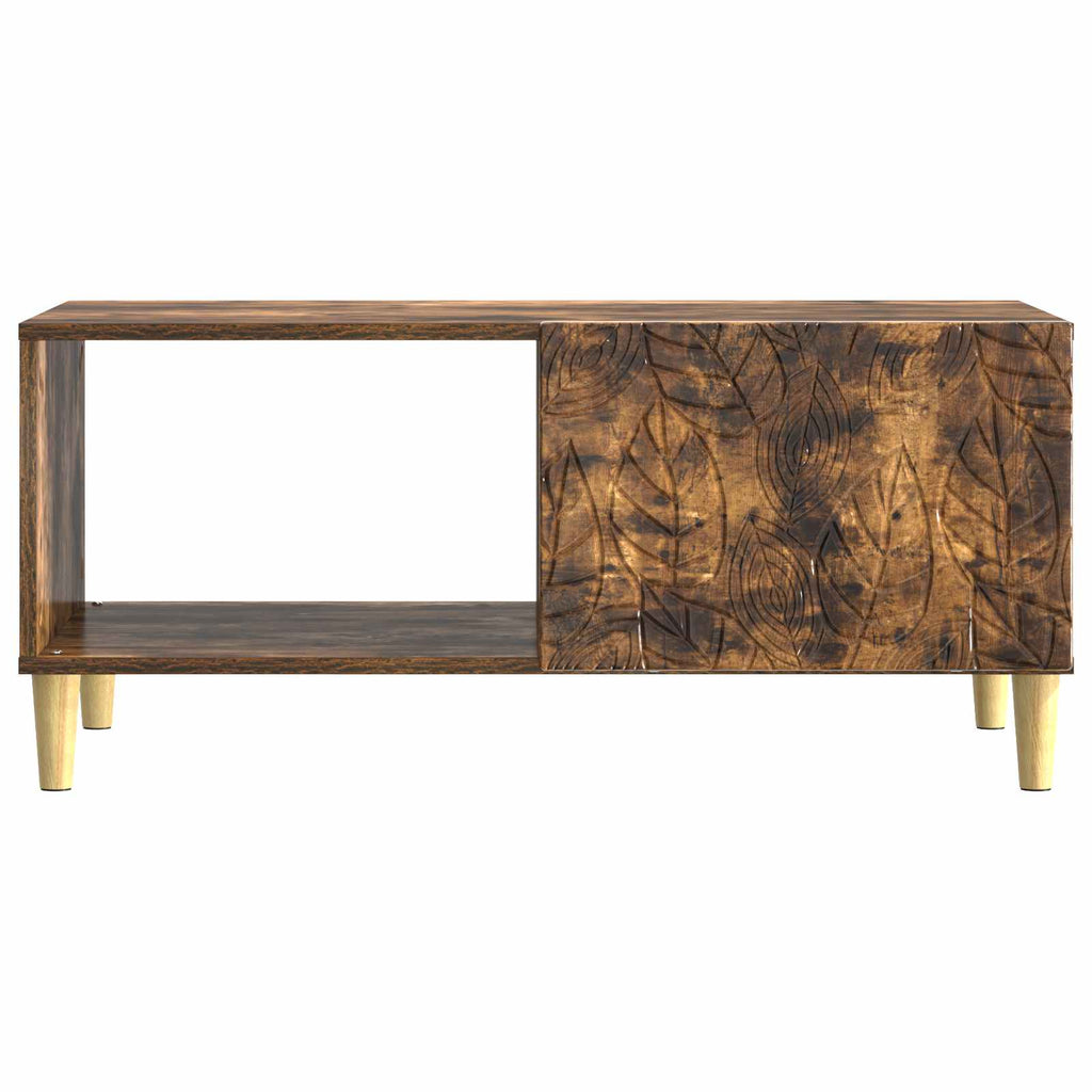 vidaXL Stolik kawowy Dąb wędzony 90 x 50 x 40 cm Drewno inżynieryjne
