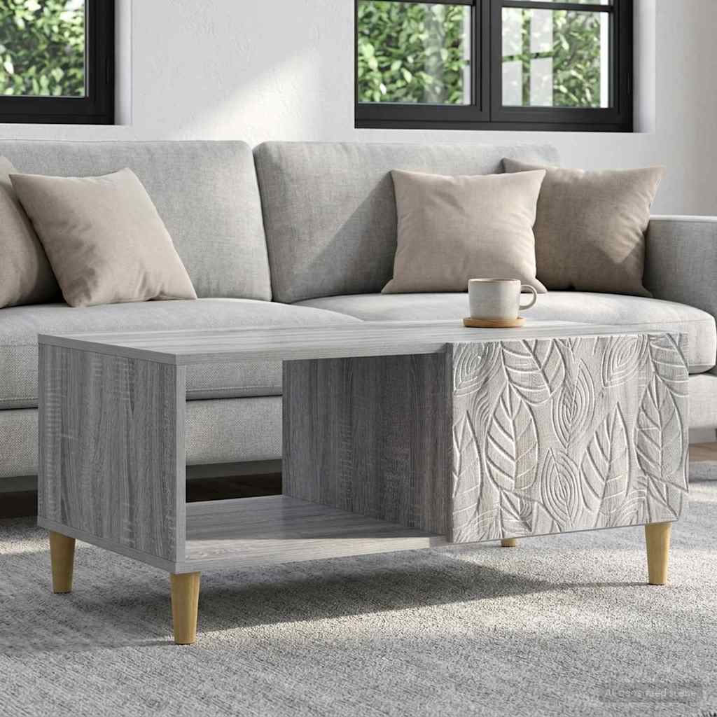 vidaXL Stolik kawowy Szary Sonoma 90 x 50 x 40 cm Drewno inżynieryjne