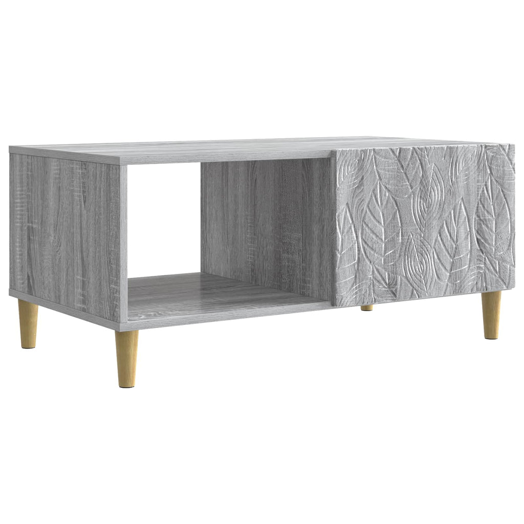 vidaXL Stolik kawowy Szary Sonoma 90 x 50 x 40 cm Drewno inżynieryjne