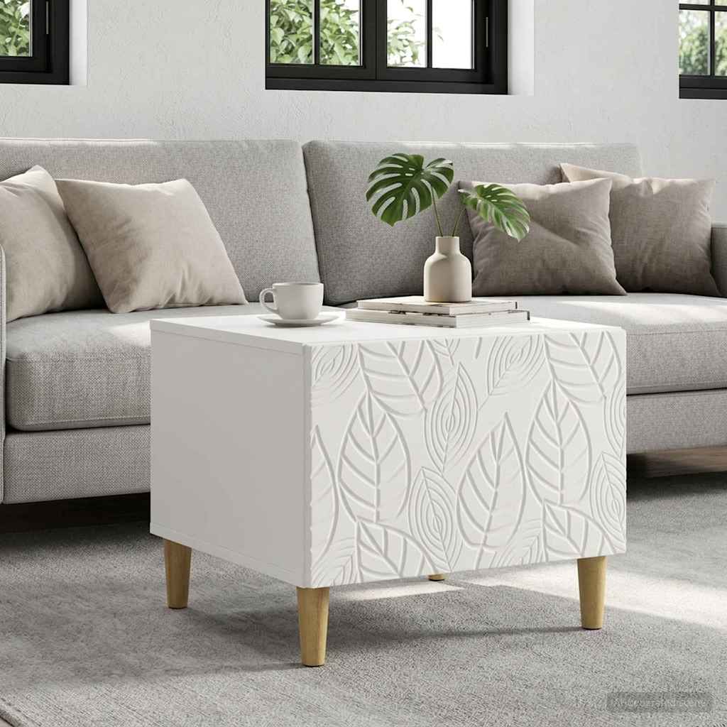 vidaXL Stolik kawowy Biały 50 x 49 x 40 cm Drewno inżynieryjne