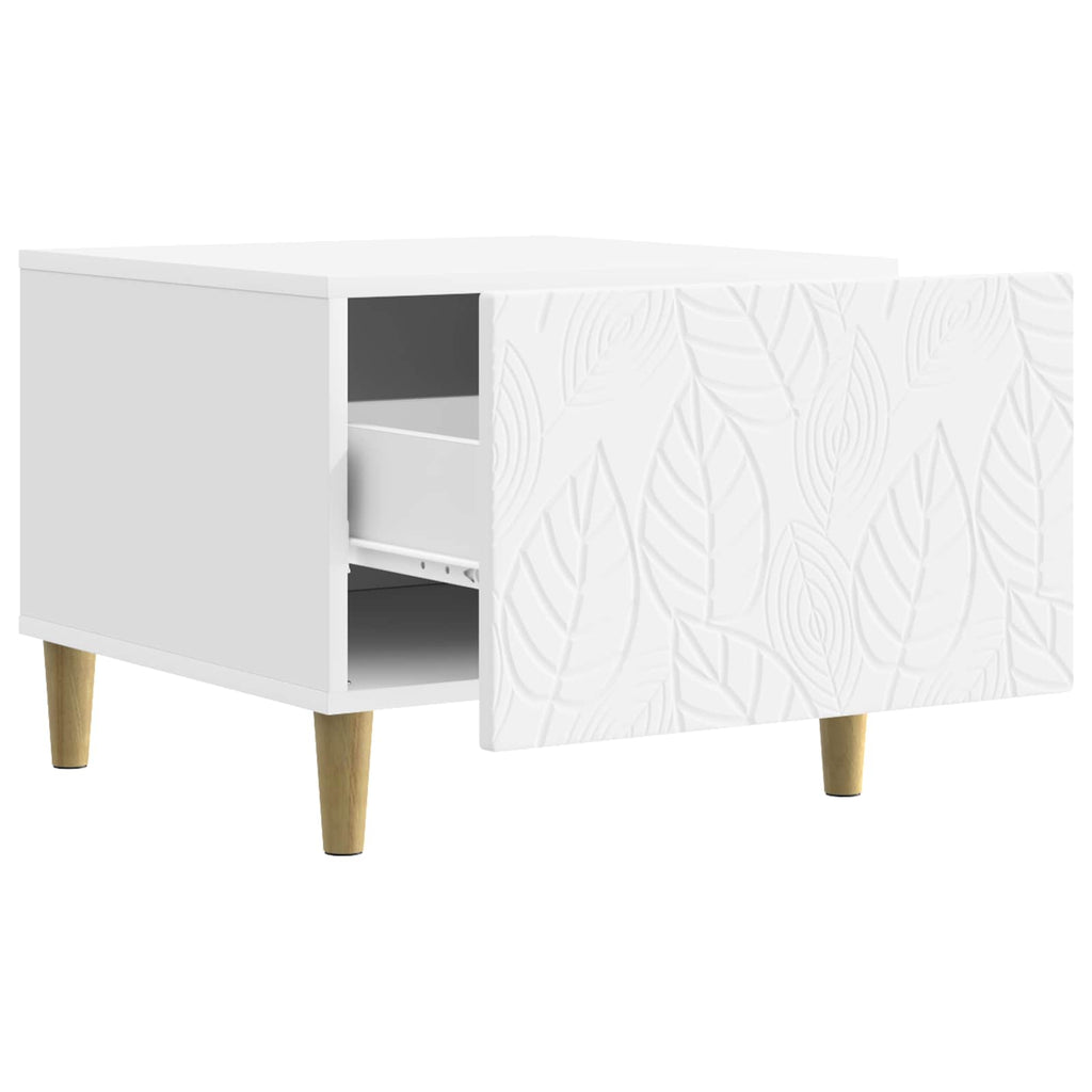 vidaXL Stolik kawowy Biały 50 x 49 x 40 cm Drewno inżynieryjne