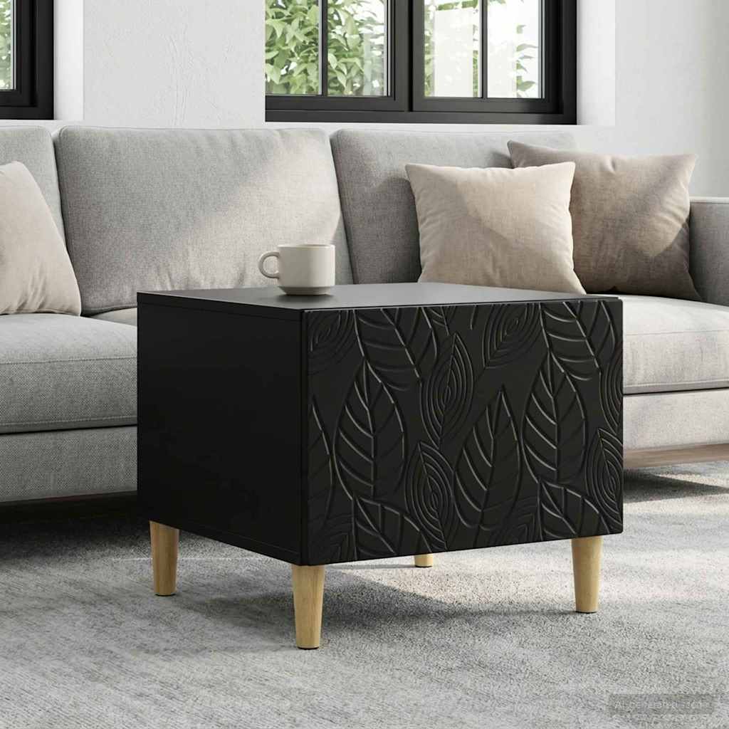 vidaXL Stolik kawowy Czarny 50 x 49 x 40 cm Drewno inżynieryjne