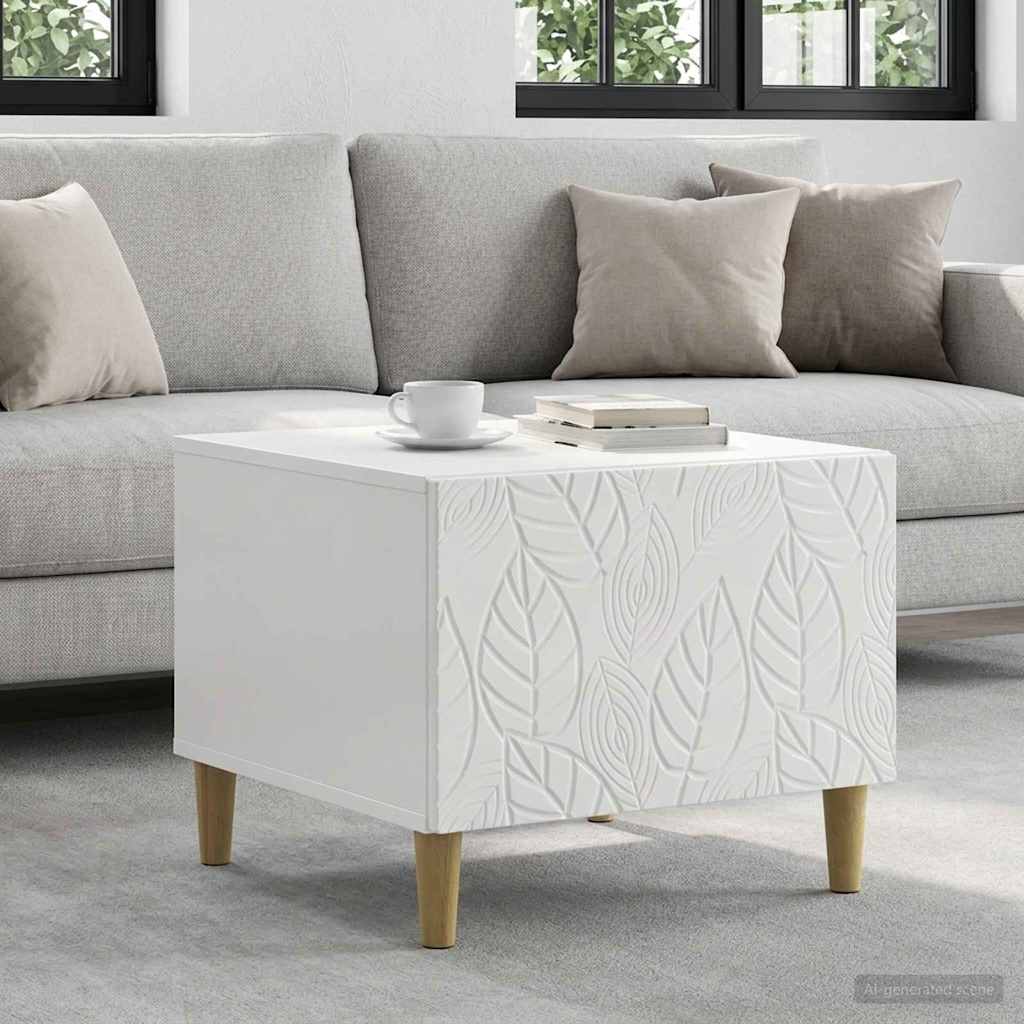 vidaXL Stolik kawowy Biały wysoki połysk 50 x 49 x 40 cm