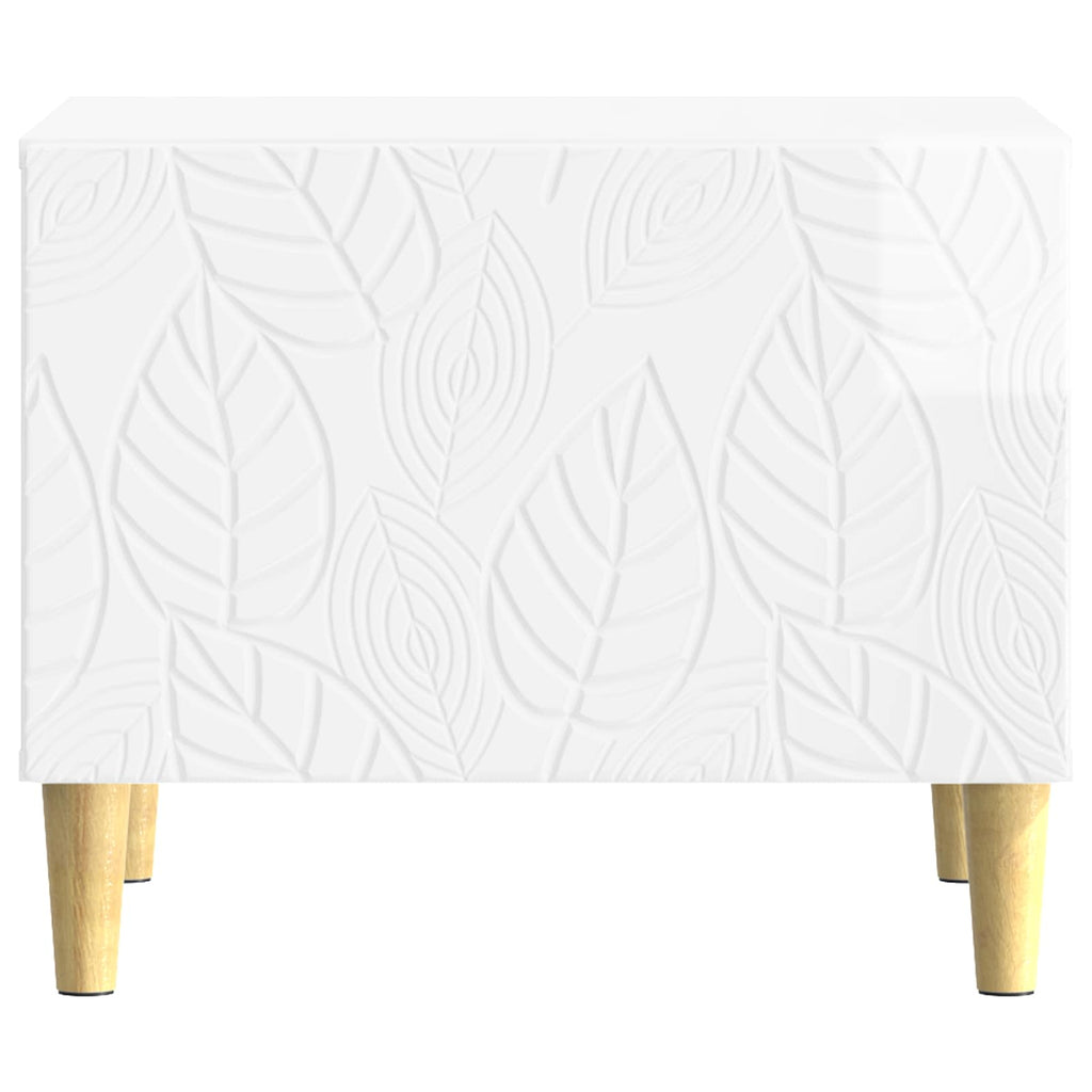 vidaXL Stolik kawowy Biały wysoki połysk 50 x 49 x 40 cm