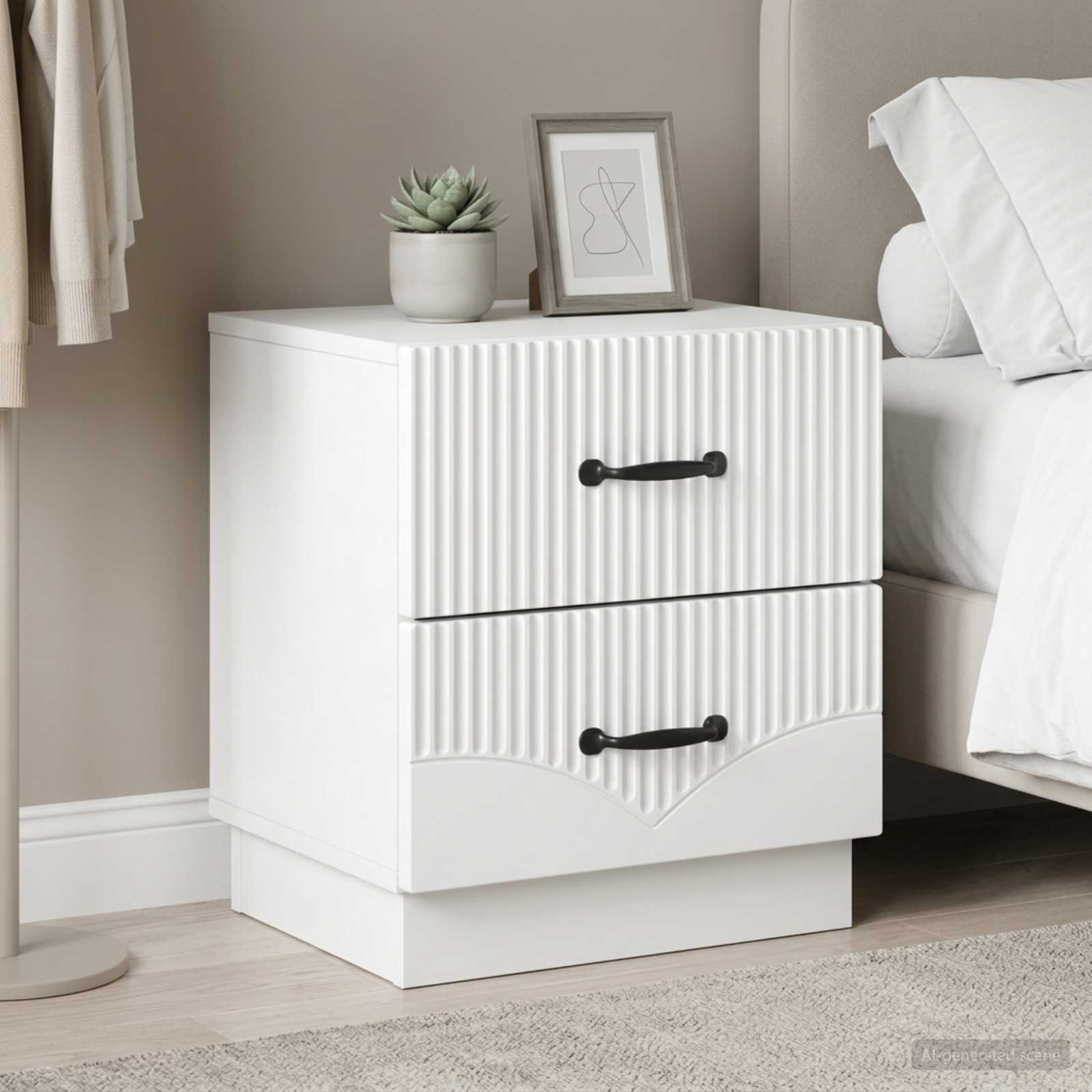 vidaXL Szafka Nocna 2 szt. Biały 43 x 34,5 x 44,5 cm